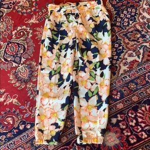 J Crew floral joggers